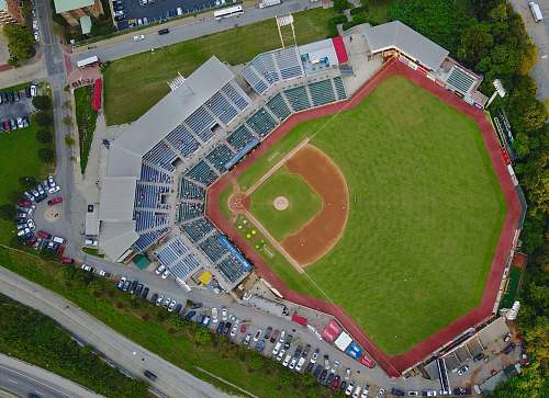 baseball field aerial view photo of baseball field person